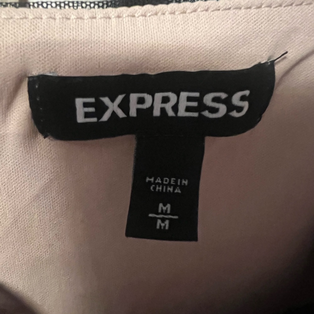 Express Black and Nude Sequin Top - Picture 5 of 5